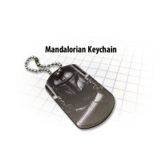 Tilt - Mandolorian Black Dog Tag Keychain