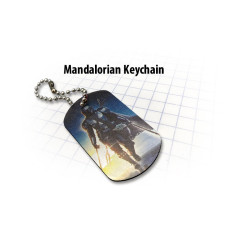 Tilt - Mandalorian Blue Dog Tag Keychain