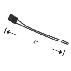 #24-8776-1 LAMP SOCKET - WEDGE BASE 4 INCH LEADS