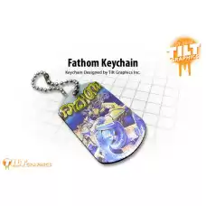 Tilt - Fathom Backglass Art Dog Tag Keychain
