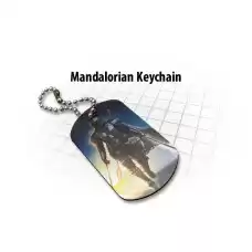 Tilt - Mandalorian Blue Dog Tag Keychain Tilt - Mandalorian Blue Dog Tag Keychain