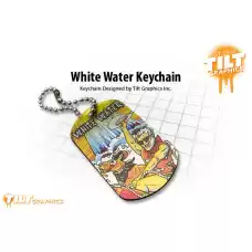 Tilt - White Water Custom Dog Tag Keychain Tilt - White Water Custom Dog Tag Keychain