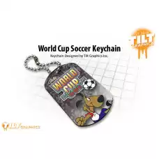 Tilt - World Cup Soccer Dog Tag Keychain Tilt - World Cup Soccer Dog Tag Keychain